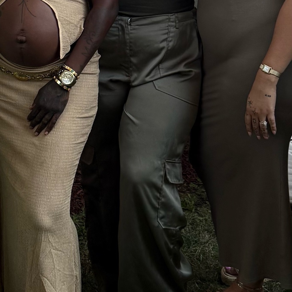 Fashion Nova Olive Wide Leg Pants